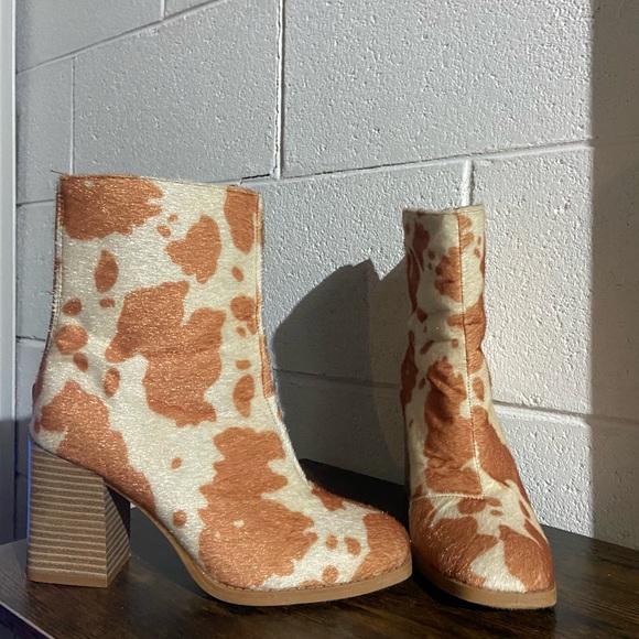 Pierre Dumas Shoes - Pierre Dumas Women’s Cow Print Heeled Boot